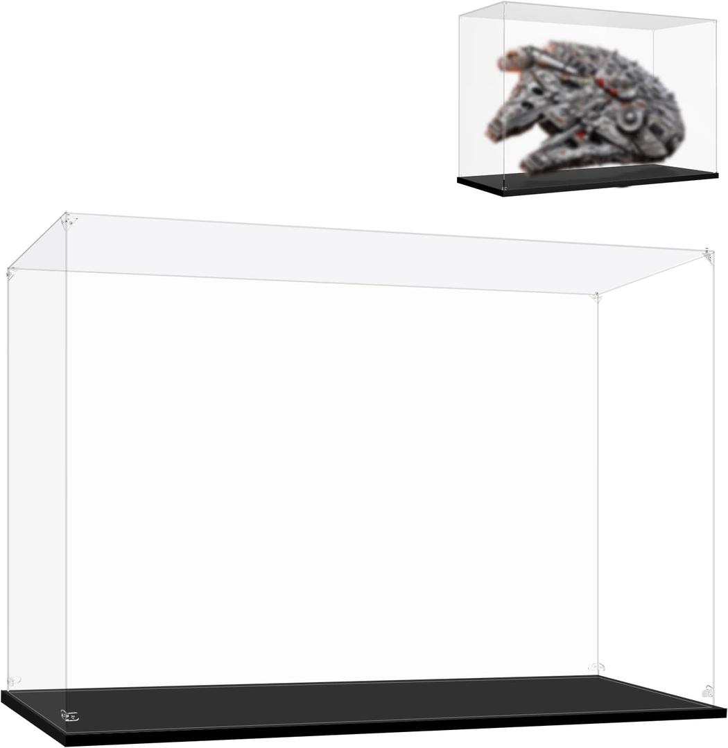 Display Case for Lego 75192 Millennium Falcon, 34.64x15.35x22.83 (88x39x58cm), Protect Your Collectibles from Dust with a Clear Showcase