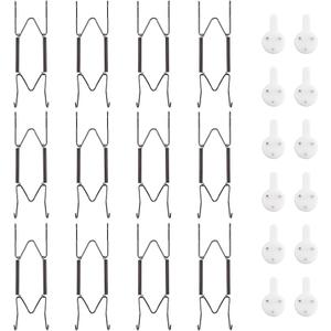 Bilillo 12 Pack Plate Hangers for the Wall, Suitable for 4-5 Inch Decorative Plate, Invisible Heavy Duty Wire Plate Holder with Wall Hooks, Plate Hangers for Displaying Plates, Platter, Dish