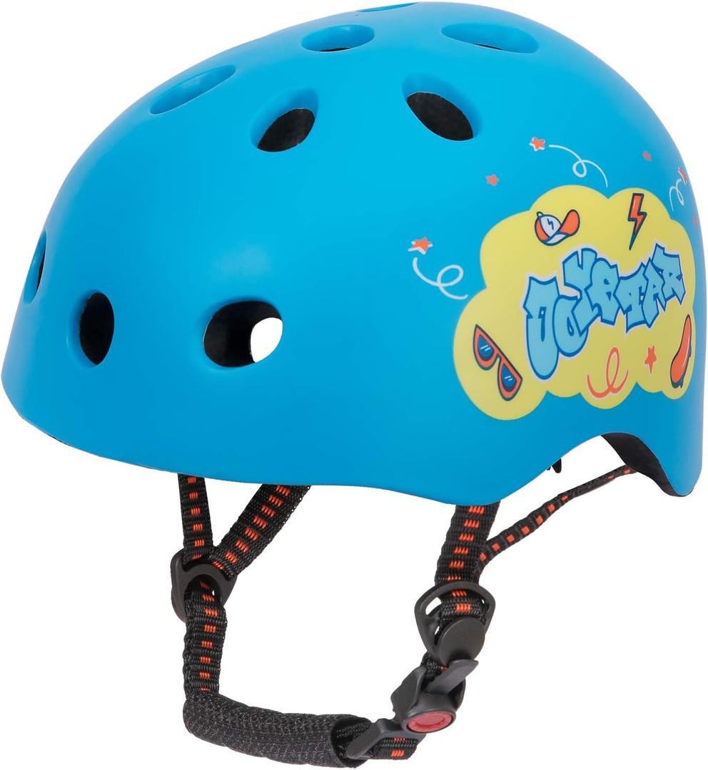 DRBIKE Kids Bike Helmet for Toddlers and Kids Ages 3-8, Adjustable Multi-Sport Boys Girls Helmet for Cycling Snowboard Roller Skating Scooter, Multiple Colors (Medium, blue)