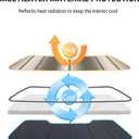 Pigenius Windshield Sunshade for Ford F-150 2009-2014 Custom Front Window Sun Shade - Metallic