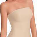 Artdear Tube Tops for Women, Sexy Y2K Crop Top Double Lined Strapless Tank Summer Going Out Tops Air Touch Fabric (Large, Nude)