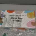 Olive Taper Candles Tall Tapered Candlesticks Set of 12 Unscented Dripless Smokeless Long Wedding Advent Home Decor Dinner Christmas-Natural Color Series-10.6 Inch