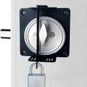 Deadbolt Child Safety Lock, to Prevent Deadbolt Thumb Turn, No-Drill Safety Lock Guard, Stainless Steel with 3M Adhesive Backing, Simple Install (with Padlock)