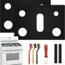 2Pcs Stove Guard for Gas Stoves, Stove Top Covers for Gas Burners - 5 Burner Reusable Gas Stove Protectors for Samsung Gas Range, Non-Stick & Washable
