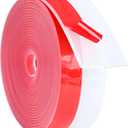 ToLanbbt Weather Stripping Silicone Door Seal Strip 2 in x 20 ft Door Draft Stopper Self Adhesive Door Draft Tape, Side & Bottom Gaps Insulation Strip for Glass Shower Door Sliding Door Window, Clear