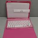 Hamile for iPad 11th 10th Generation Case with Keyboard - 7 Colors Backlit Wireless Detachable Folio Keyboard Cover with Pencil Holder for iPad 11-inch A16 2025 10th Gen 10.9 Inch 2022 (Hot Pink)