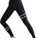 beister Medical Compression Pantyhose for Women & Men, 20-30mmHg Graduated Support Tights, Opaque Footless Waist High Compression Stockings & Leggings for Varicose Veins, Edema, Flight, DVT (X-Large, Black)