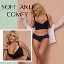 Super Push Up Bra Smoothing Back Fat Bra with Support Comfortable Seamless T Shirt Bra (34B-46DD) (Black)