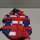 Malier Dog Life Jacket, High Buoyancy Shark Swimsuit, Ripstop American Flag, Medium, Red & Dark Blue