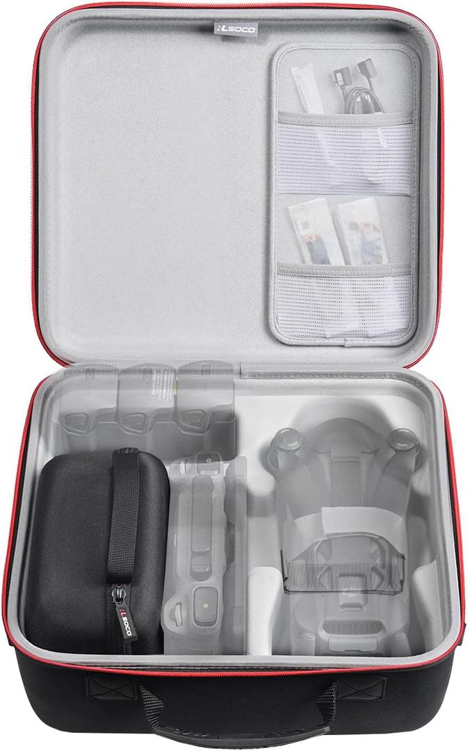 RLSOCO Travel Hard Case for DJI Mavic 4 Pro Drone Fly More Combo - Fits Full Set of Accessories: Drone Body,DJI RC Pro 2/RC 2 Controller,Batteries x 3,Charging Hub,Propellers and Other Accessories