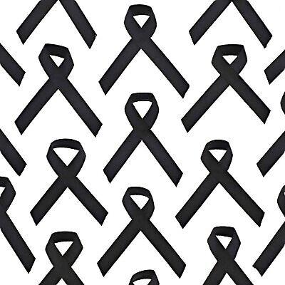 Ns Awareness Ribbons With Pins Black 250 Pack