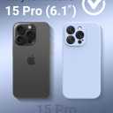 OTOFLY Magnetic for iPhone 15 Pro Case Compatible with MagSafe, [Full Camera Protection][Screen Protector] Full-Body Silicone Shockproof Phone Case for iPhone 15 Pro 6.1" (Light Blue)