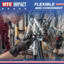 2 x MTO 2-Piece Impact Socket Adapter and Reducer Set, 1/2" Female to 3/8" Male Reducer, 3/8 Female to 1/2 Male Adapter, Chrome Molybdenum Alloy Steel