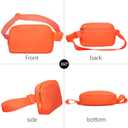 VOROLO Fanny Pack For Women And Men Crossbody Bag Belt Bag with Adjustable Strap Graduation Gifts (Black+Orange-1)