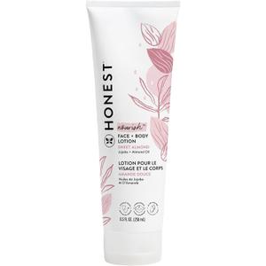The Honest Company Hydrating Face and Body Lotion Fast Absorbing Naturally Derived Hypoallergenic Sweet Almond Nourish 8.5 fl oz