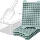 Mini Ice Cube Tray for Freezer: GGUW Nugget Ice Cube Tray with Bin - Crushed Ice Tray Making 4108 PCS Icecube - Easy Release Iced Maker Trays (Gray)