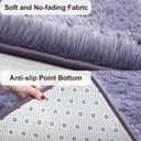 Super Soft Shaggy Rugs Fluffy Carpets 10x14 Feet, Indoor Modern Plush Area Rugs for Living Room Bedroom Kids Room Nursery Home Decor, Upgrade Anti-Skid Fuzzy Rug, Grey Purple