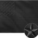 Black American Flag 3x5 Ft - Embroidered Stars and Sewn Stripes, Made from Heavy Duty Nylon - All Black US USA america flag, UV Protection Perfect for Outdoors