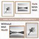 Dreamland 16x20 Frame Solid Walnut Wood Picture Frames Matted to 11x14 Handcrafted Rounded Corner with HD Tempered Glass Tabletop or Wall Mount Display, 1 Pack