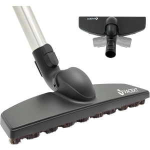 for Miele Hardwood Floor Brush Head – 12” Parquet Twister with Soft Horsehair Bristles, 360° Swivel Vacuum Attachment for Hard Floors – Compatible with Miele C1, C2, C3 Canister Vacuums
