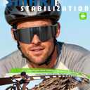 AI Ultra Pro Smart Glasses: 4K Wearable Camera with 6-Axis EIS Stabilization, ChatGPT-4o Voice Assistant, IP66 Waterproof Sport Sunglasses, Dual-Mic ENC Noise Cancelling, Obsidian Gray