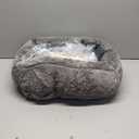 JOLLYVOGUE Small Dog & Cat Beds for Indoor Cats - 20 inches Calming Donut Dog Bed for Kittens & Puppies, Washable Round Fluffy Plush Faux Fur Pet Beds (Smoke Grey)