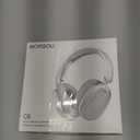 RORSOU C6 Active Noise Cancelling Headphones, Wireless Over Ear Bluetooth Headphones, 60H Playtime, Lightweight Folding Deep Bass Comfort Fit Ear Cups Headset with Mic for iPad/ Travel/ PC/ Home Silver