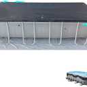 12x21Ft Rectangular Pool Cover with Side Storage for Oval and Rectangular Above Ground Pool, One-Piece Solar Oval Pool Cover, Preventing Waterlogging, UV and Weather Resistant WP:10000kPa+