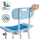 Shower Chair with Back for Elderly Seniors,Shower Stools and Benches for Adults,Bath Chair Shower Benches for The Disabled,Shower Seats,Blue Tub Chair