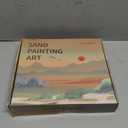 Moving Sand Art Picture - 3D Quicksand Painting Decor - Round Glass 3D Deep Sea Sandscape - Relaxing Decoration for Home,Office,Desk,Mantle,Bookshelf,Room- (Blue, 7 in)