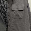 Volcom Men's Field Insulated Flannel Hooded Snowboard Shirt Jacket (Large, Heather Black S5)