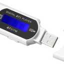 1PC USB 2.0 Digital MP3 Music Player Portable LCD Screen Support 32GB TF Card and FM Radio,Use 20 Hours,Silver
