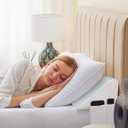 Bedluxe King Wedge Pillow Headboard (76"x10"x6"), Bed Wedge Pillow for Headboard, Foam Headboard Pillow, Bed Gap Filler King - Fill The Gap (0-7"), Mattress Gap Filler (White)