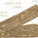 HI-party Small scarf with fashionable sequins for decoration (Red)