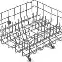 Upgraded 5304535380 Dishwasher Upper Rack Replacement for Frigidaire Kenmore Crosley Dishwasher Parts Upper Dishrack Assembly FBD2400KB12B FFBD2406NS9B Dishwasher Upper Shelf top Rack Drawer Wheels