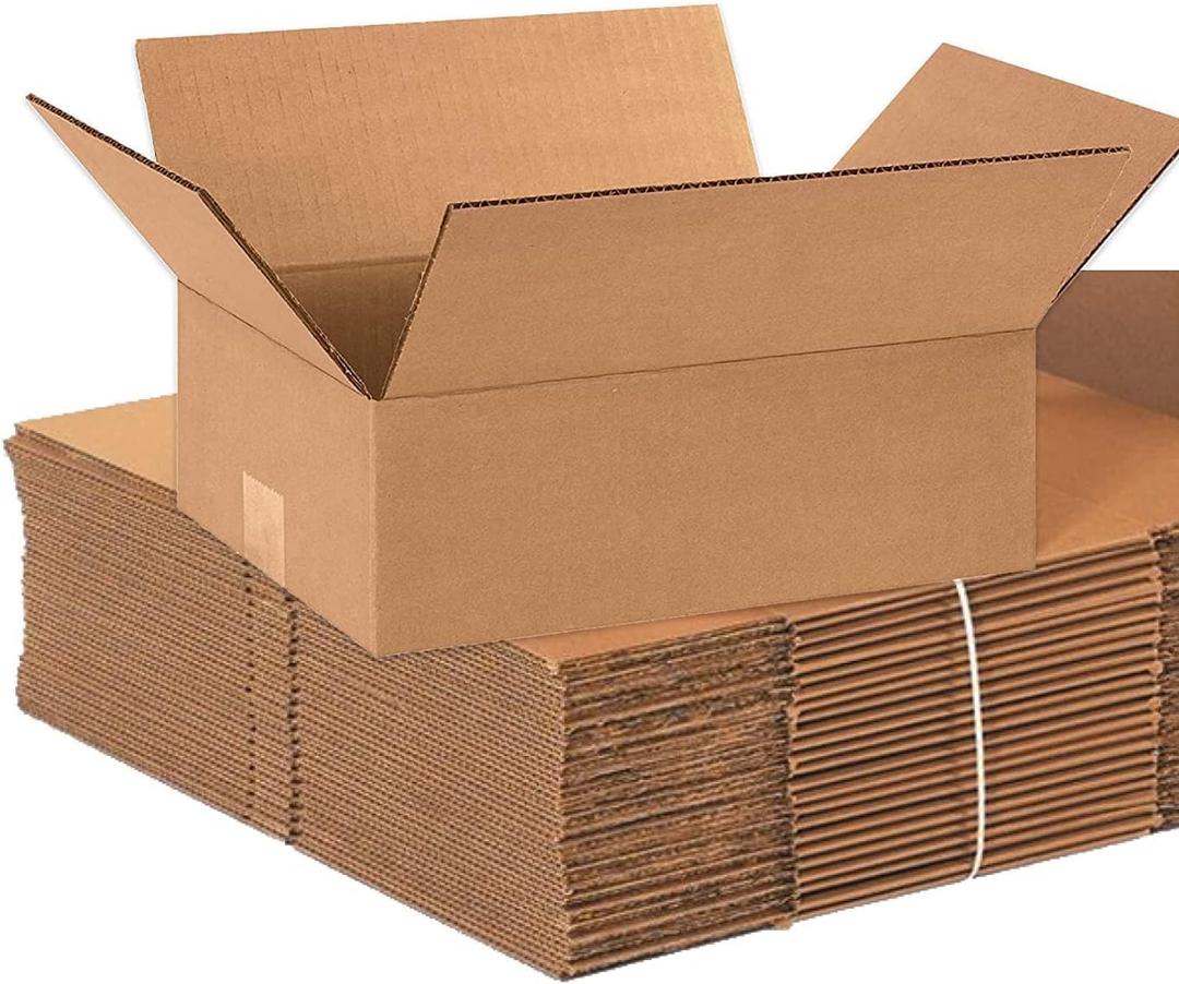 AVIDITI Shipping Boxes 12"L x 9"W x 4"H, 25-Pack | Small to Medium Corrugated Cardboard Box for Shoes, Moving, Mailing, Packing and Storage 12x9x4