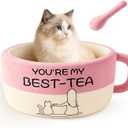 Cute Cat Beds Kitten Beds, Soft Small Dog Beds, Washable Pet Beds for Puppy and Kitty, Funny Coffee Cup Shape, 20 Inch (Medium, White)