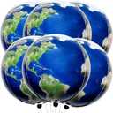 KatchOn, Large Globe Balloons Set - 22 Inch, 6 Pieces | 360 Degree 4D Earth Balloons, Travel Themed Party Decorations | World Balloon for Earth Day Decor | Graduation Decorations 2025
