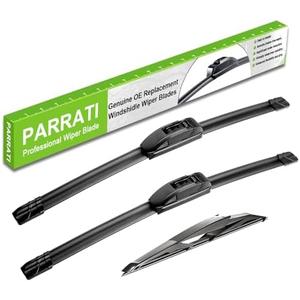 PARRATI® Windshield Wipers for Jeep Grand Cherokee 2014-2021,22"+21" Front and 11" Rear, OEM Replacement Wiper Blades, Quiet & Streak-Free(Set of 3)
