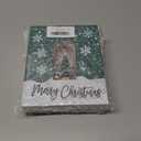 2 x Double-Sided Christmas Tabletop Sign with Doorway & Mini Xmas Tree, Festive Wood Decor for Desk, Shelf, Mantle, Tray - Xmas Village Display Centerpiece(Christmas tree)