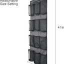 Water Bottle Organizer over the Door Cup Holder with 12 Large Pockets and Reinforced Bottom Tumbler Organizer Clear Mesh Cup Storage for Kitchen Pantry Cabinet Door Wall 41"17"