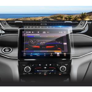 2021-2025 Grand Cherokee L Screen Protector, Uconnect 5 10.1Inch Grand Cherokee L (Limited/Overland/Summit/Summit Reserve), 9H Tempered Glass 2023 2024 2025 Grand Cherokee L Accessories 10.1"