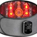 Cordless Heating Pad for Back Pain Relief, Lumbar Massaager with Heat, Heated Back Belt Abdomen Warmer Lumbar Support, Rechargeable Heating Massage (Grey)