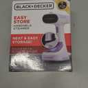 BLACK+DECKER Easy Store Pro Foldable Steamer, GS0311-0PD, 45-Second Heat Up, Extra Long Power Cord & Lint Remover Attachment, Powerful Steam Performance for Clothes, Drapes & Upholstery (Compact)