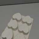 3 Inch Large Heart Shaped Silicone Molds for Chocolate, Candy, Cake, Soap (Set of 2, Cream)