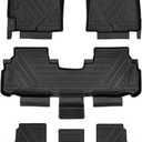 YQ Floor Mats for 2008-2013 Toyota Highlander All Weather TPE 3 Row