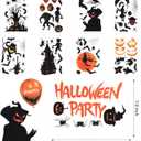 4 x EkkoVla Halloween Window Clings - 9 Sheets Reusable Halloween Decorations, 72 PCS Ghost Tree Witch Zombie Patterns for Treat or Trick Party, Home, Classroom, Store Holiday Decor