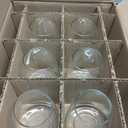 Libbey Stackable Stemless Wine Glasses Set of 6, Tapered Bulb Shaped All Purpose Wine Glass Set, Dishwasher Safe Glass Wine Glasses, Cocktail