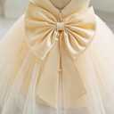 IDOPIP Flower Girl Bowknot Tutu Dress for Kids Baby Princess Wedding Bridesmaid Birthday Party Pageant Baptism Dresses 6M-10T (Beige, S)