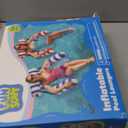 Funscape Pool Floats Chairs Adult, 2 Packs Heavy Duty Inflatable Swimming Pool Lounges, Fabric Floating Hammock Seat, Kid Blow Pool Noodle Lake Raft Floaties, Fun Summer Beach Water Party Game-Stripe